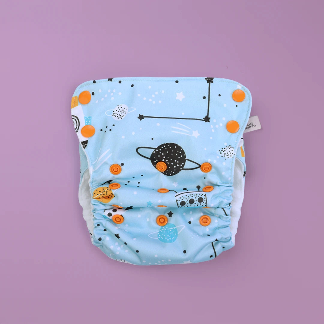 Aurora Max Blitzar Adjustable Cloth Diaper - India's Best 12 Hour Reusable Diaper - Just Bumm