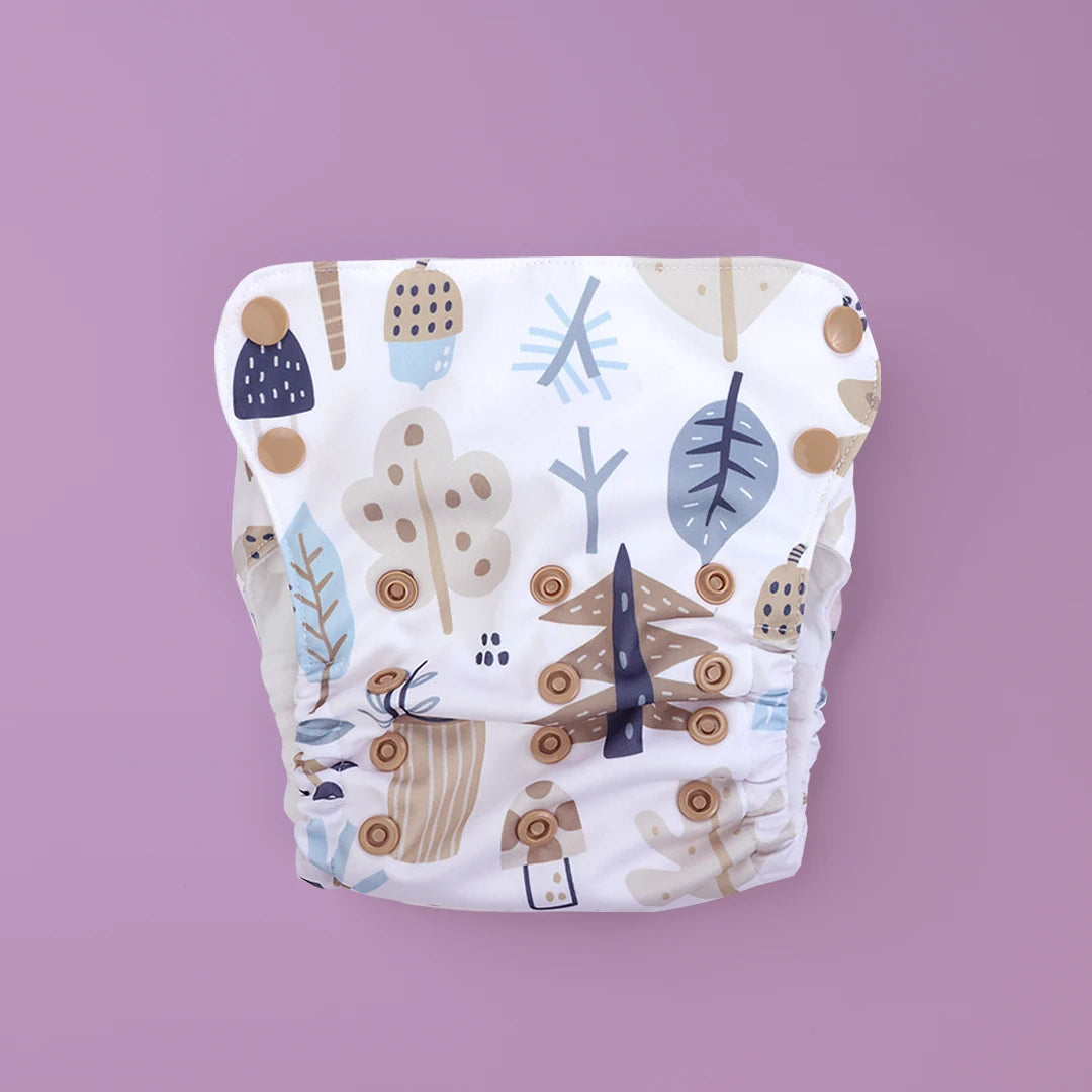 Aurora Max Enchanted Woods Adjustable Cloth Diaper - India's Best 12 Hour Reusable Diaper - Just Bumm
