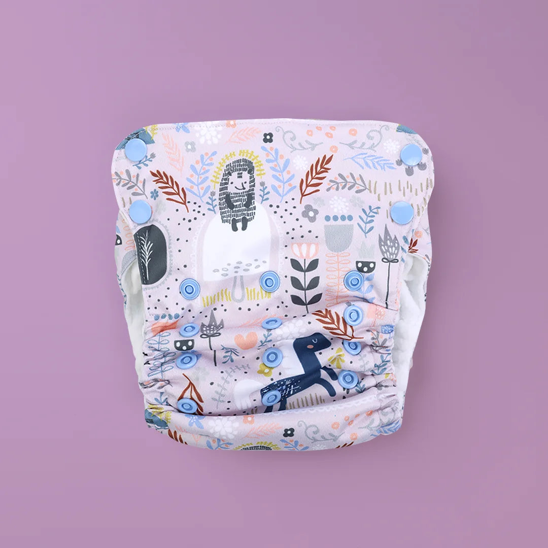 Aurora Max Grian Banchure Adjustable Cloth Diaper - India's Best 12 Hour Reusable Diaper - Just Bumm