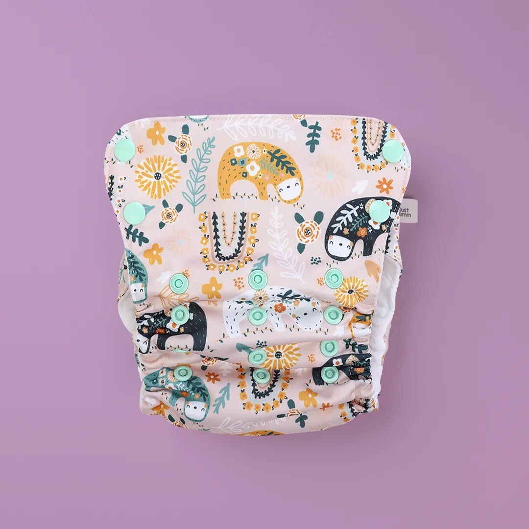 Aurora Max Hanging Cuddles Adjustable Cloth Diaper - India's Best 12 Hour Reusable Diaper - Just Bumm
