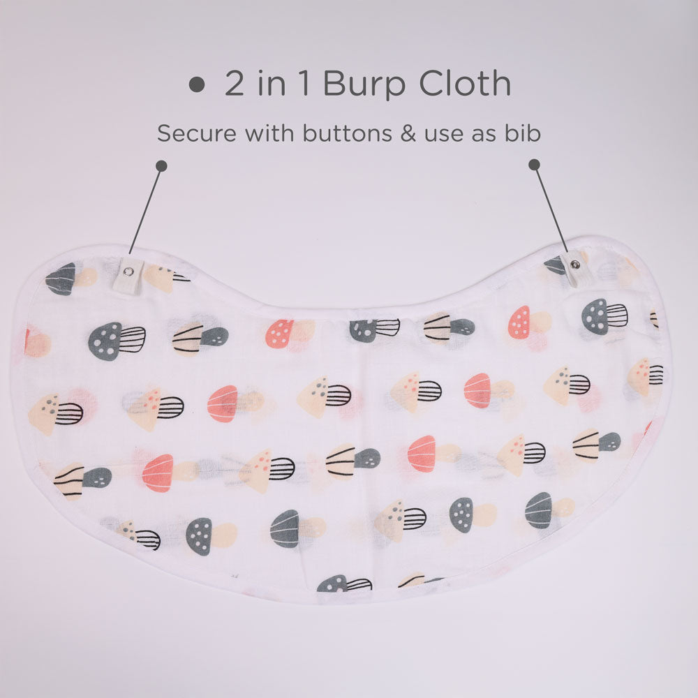 Multipurpose Muslin Cotton Bib for Babies - Forest Tales