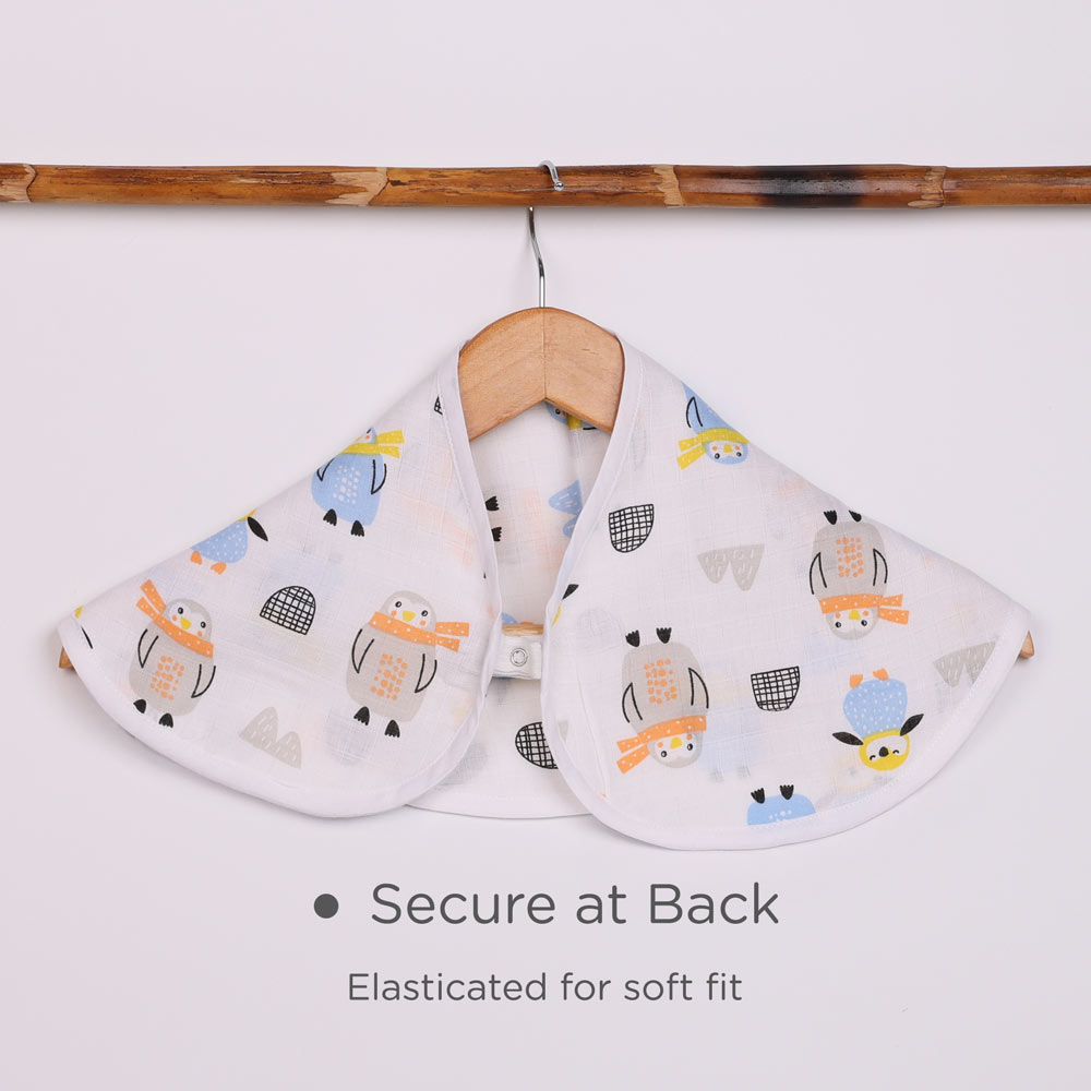 Convertible 100% Muslin Cotton Bib & Burp Cloth - Waddle Huddle
