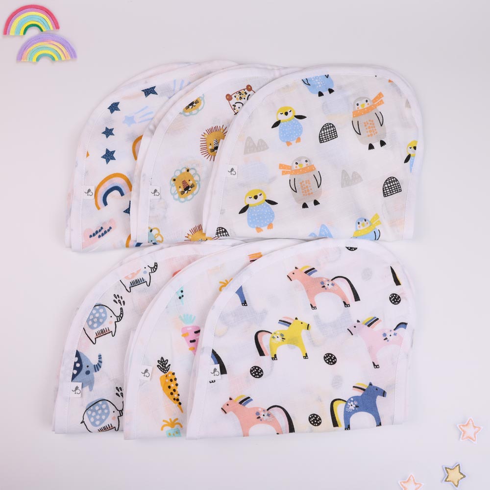 2-in-1 Muslin Burp Cloth & Bib for Babies - Sweet Slumber