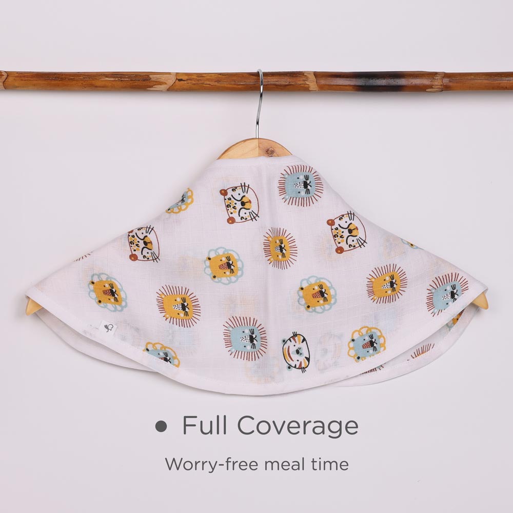 100% Organic Cotton Bib for babies - Jungle Kings