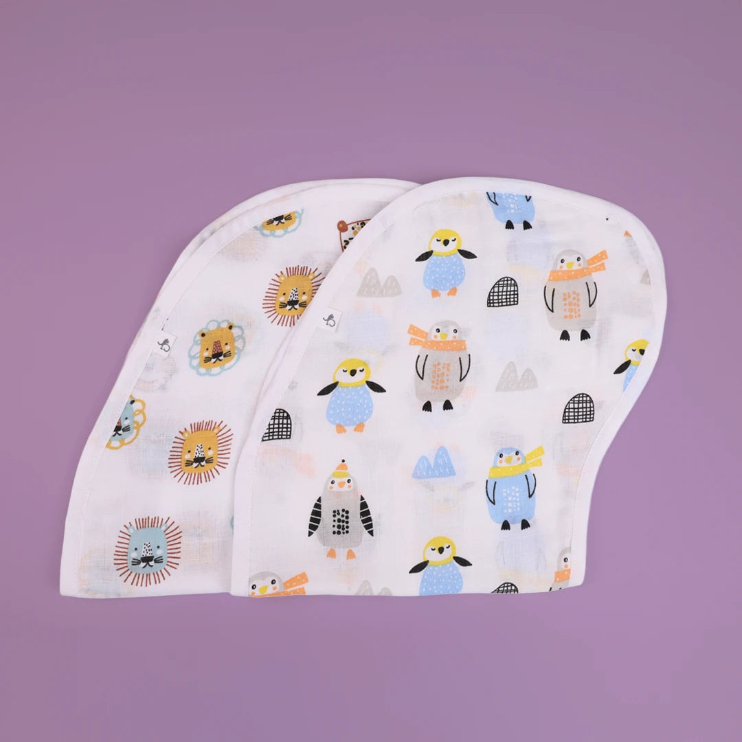 Mighty March Muslin Burp Cloth - Soft Shoulder Spit Up Cloth - Just Bumm