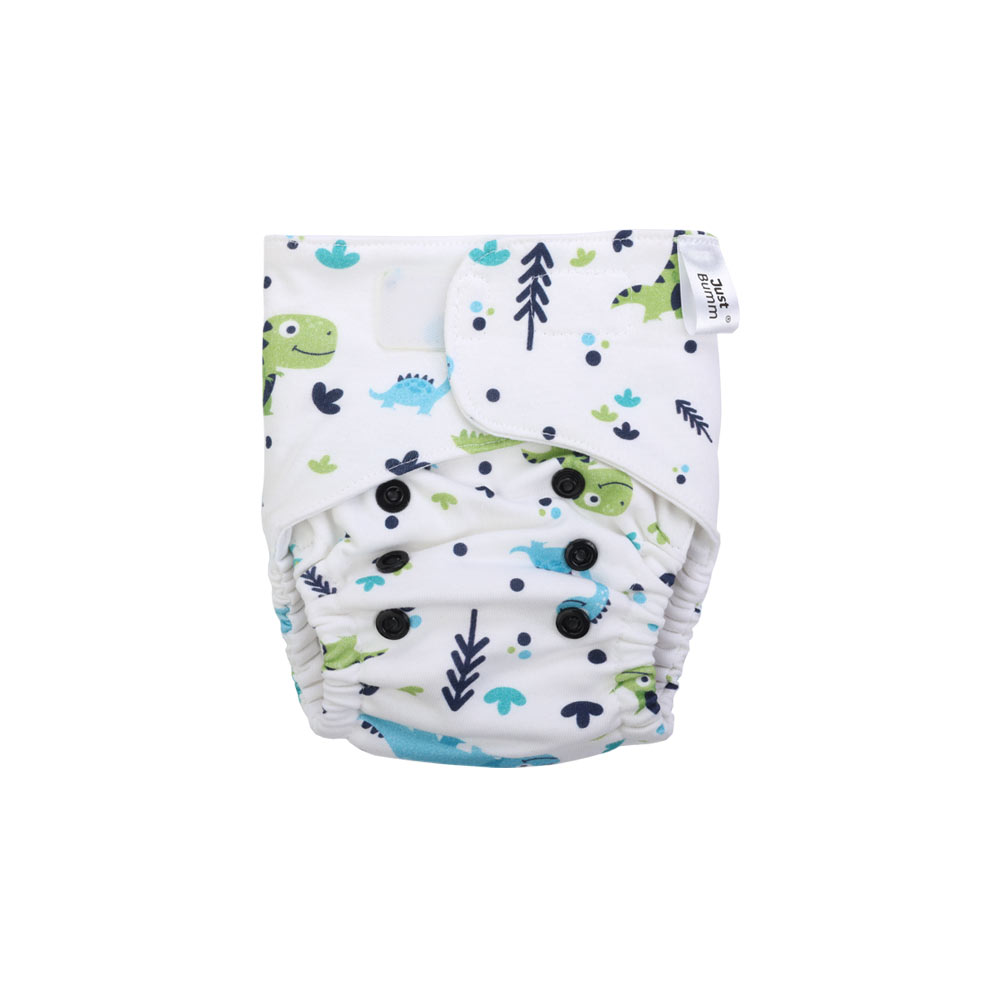 Fluffie Cotton Padded Nappy For Babies - Dinorawr