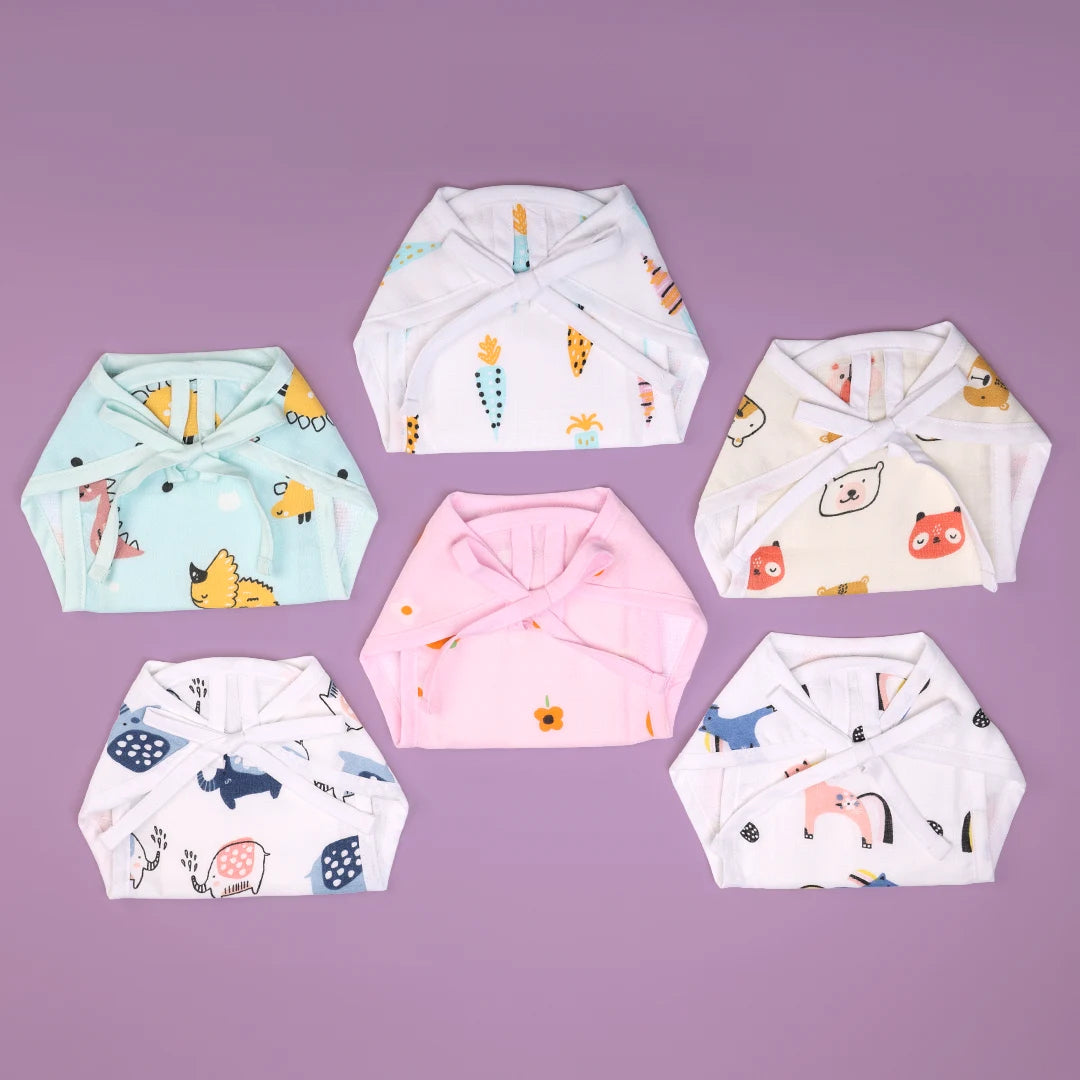 Muslin Langots - Whimsy Wraps Muslin Padded Nappies for Newborn Babies