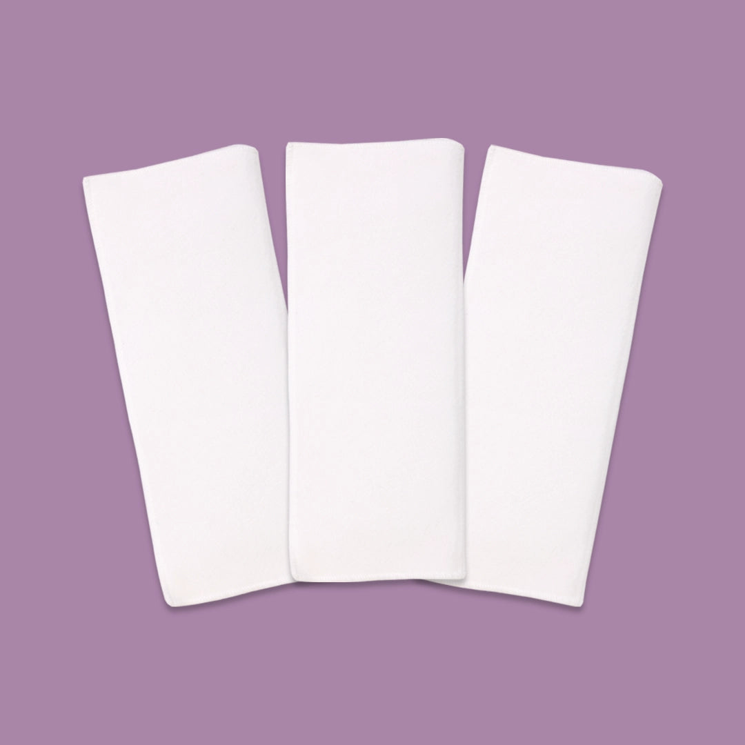 Newborn Diaper Prefold Pad - Trim Fit Organic Cotton Insert for Infants (0-6M) - Just Bumm