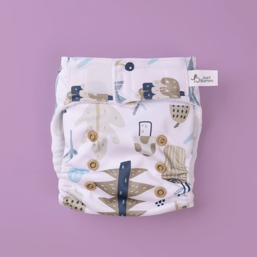 Reusable Leakproof Diaper - Enchanted Woods Newborn Cloth Diaper - Just Bumm