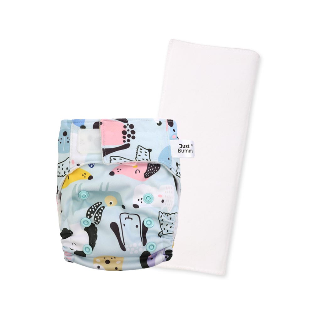 Just Bumm Newborn Cloth Diaper with pad - I woof you