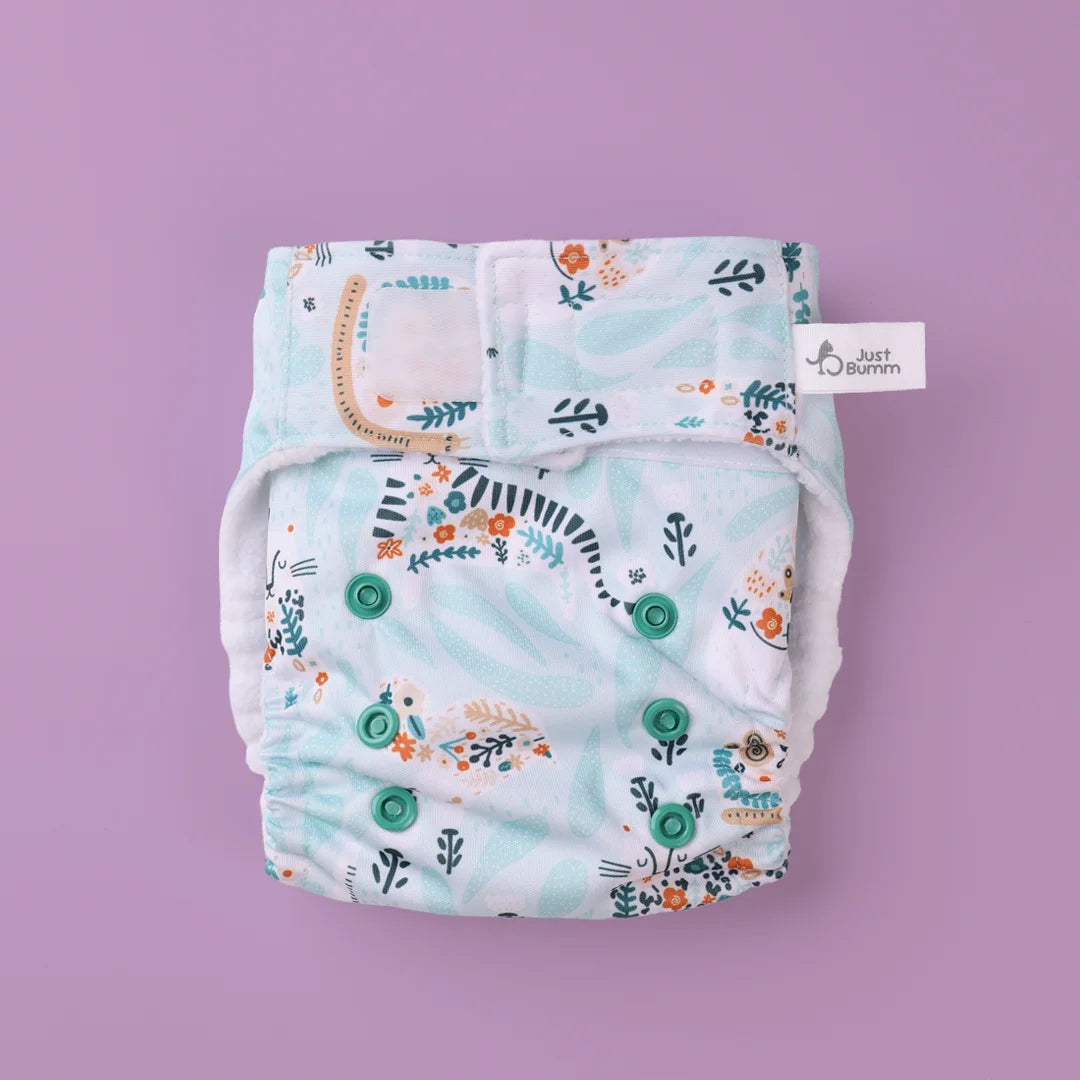 Reusable Leakproof Diaper - Jazzy Sassy Newborn Cloth Diaper - Just Bumm