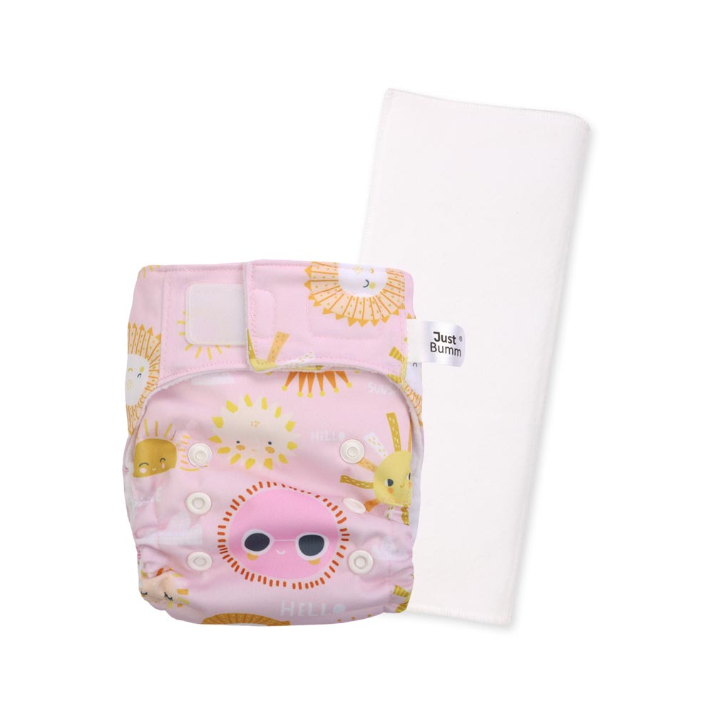 Just Bumm Newborn Cloth Diaper with pad - Sunshine