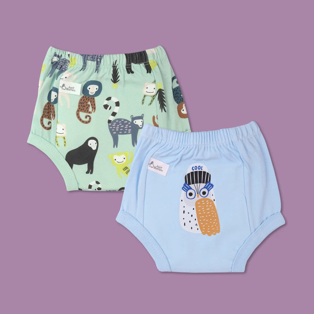 Potty Training Underwear for Boys and Girls - Padded Cotton Pants - Just Bumm Wise and Wild