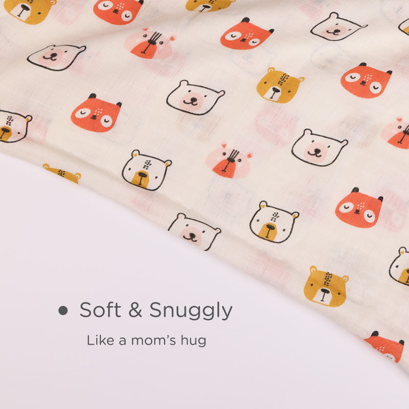 Ultra Soft Muslin Swaddle Wrap for Newborn Babies - Happy Honey