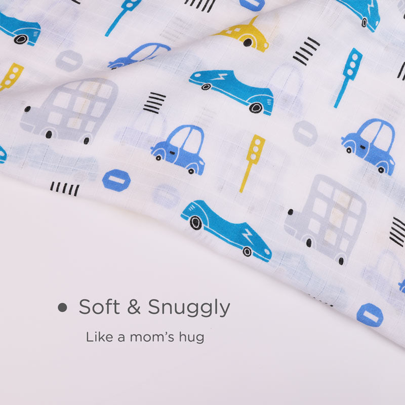 Ultra Soft Muslin Swaddle Wrap for Newborn Babies - Happy Trip