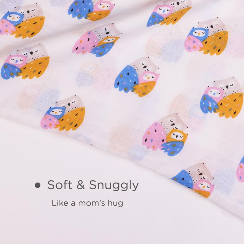 Ultra Soft Muslin Swaddle Wrap for Newborn Babies - Wise Hugs