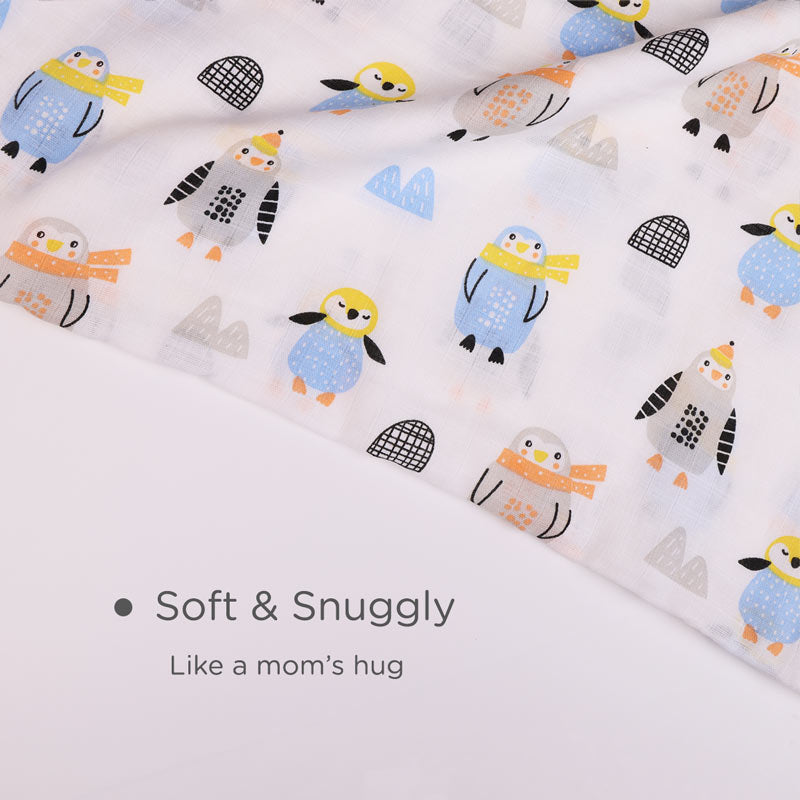 Ultra Soft Muslin Swaddle Wrap for Newborn Babies - Waddle Huddle