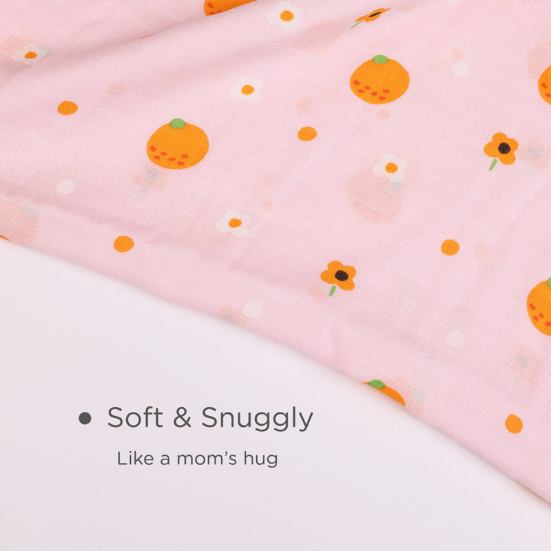 Ultra Soft Muslin Swaddle Wrap for Newborn Babies - Citrus Chase