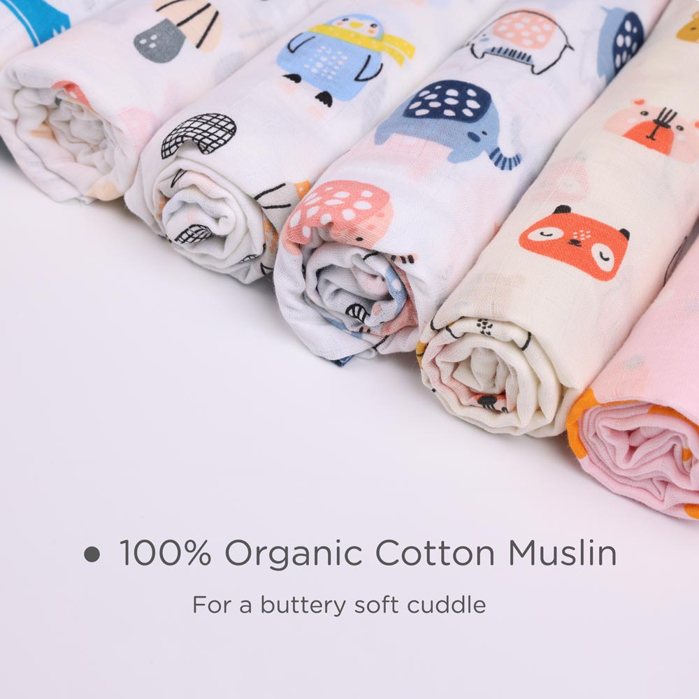 The Best Organic Cotton Muslin Swaddle for babies - Just Bumm