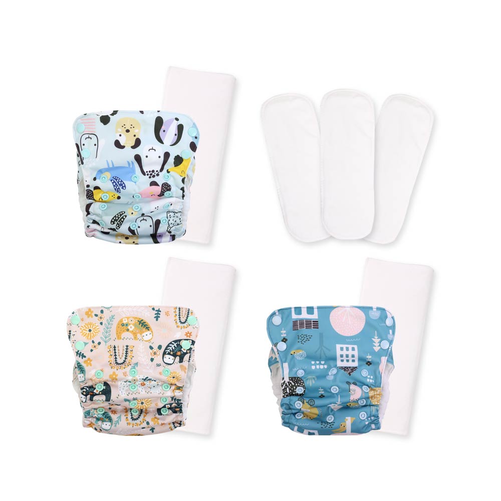 3 Aurora Max Cloth Diaper Combo Kit