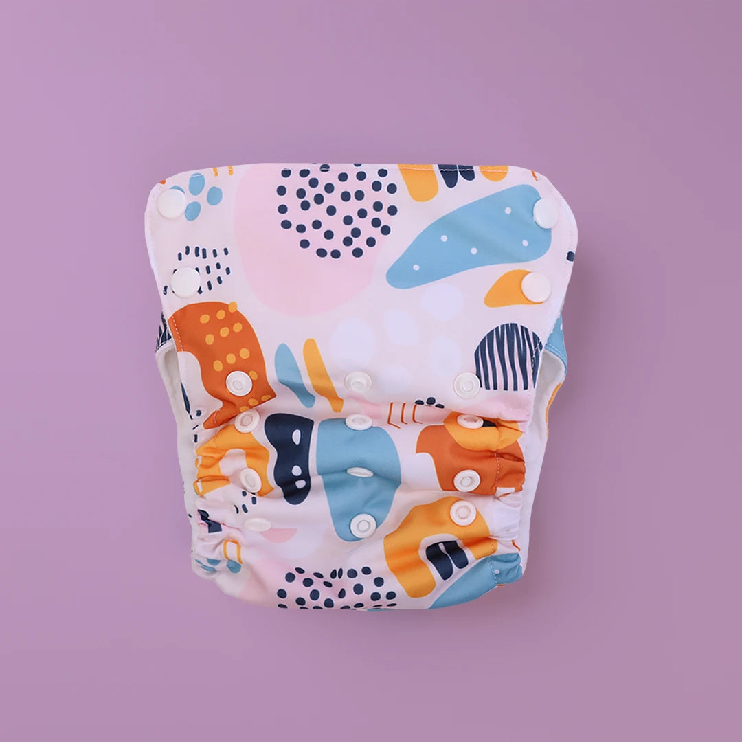 Aurora Max Artique Adjustable Cloth Diaper - India's Best 12 Hour Reusable Diaper - Just Bumm