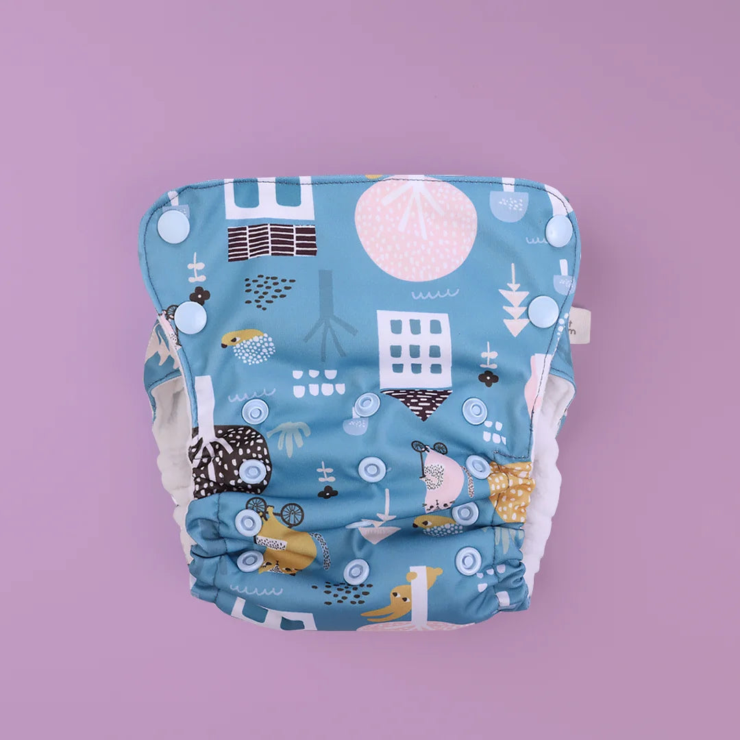 Aurora Max Creepy Crawlies Adjustable Cloth Diaper - India's Best 12 Hour Reusable Diaper - Just Bumm
