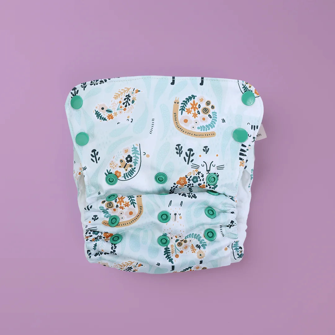 Aurora Max Jazzy Sassy Adjustable Cloth Diaper - India's Best 12 Hour Reusable Diaper - Just Bumm