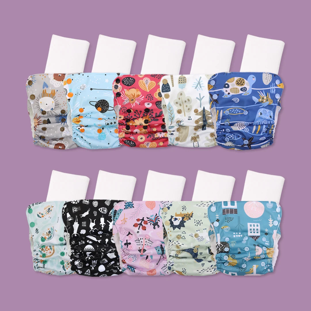 Aurora Max Adjustable Cloth Diaper Pack - India's Best 12 Hour Reusable Diaper - Just Bumm