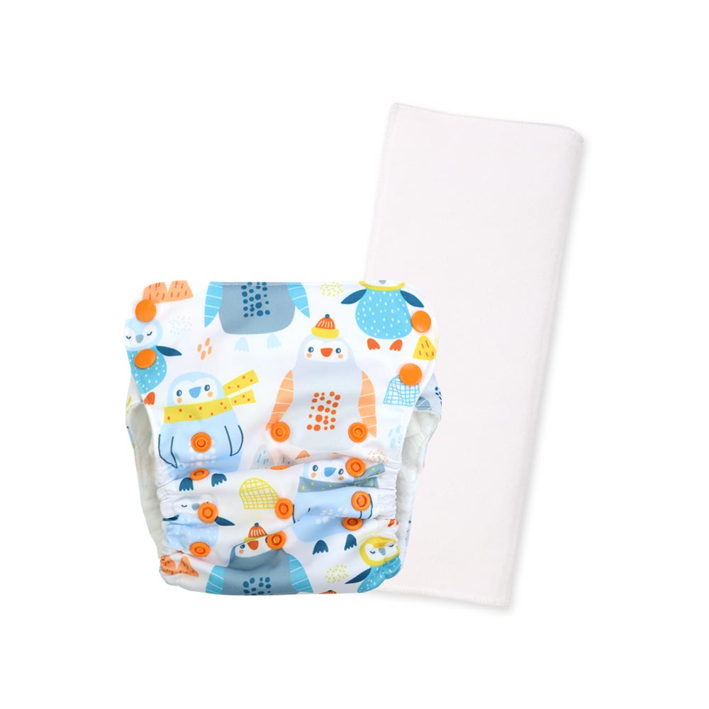 Aurora Max Cloth Diaper with Pad - Puffin