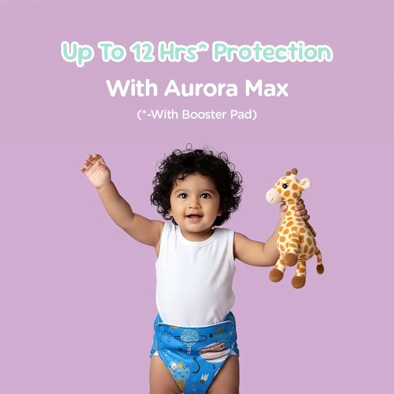Aurora Max Diapers - Up to 12 hours Protection for Babies