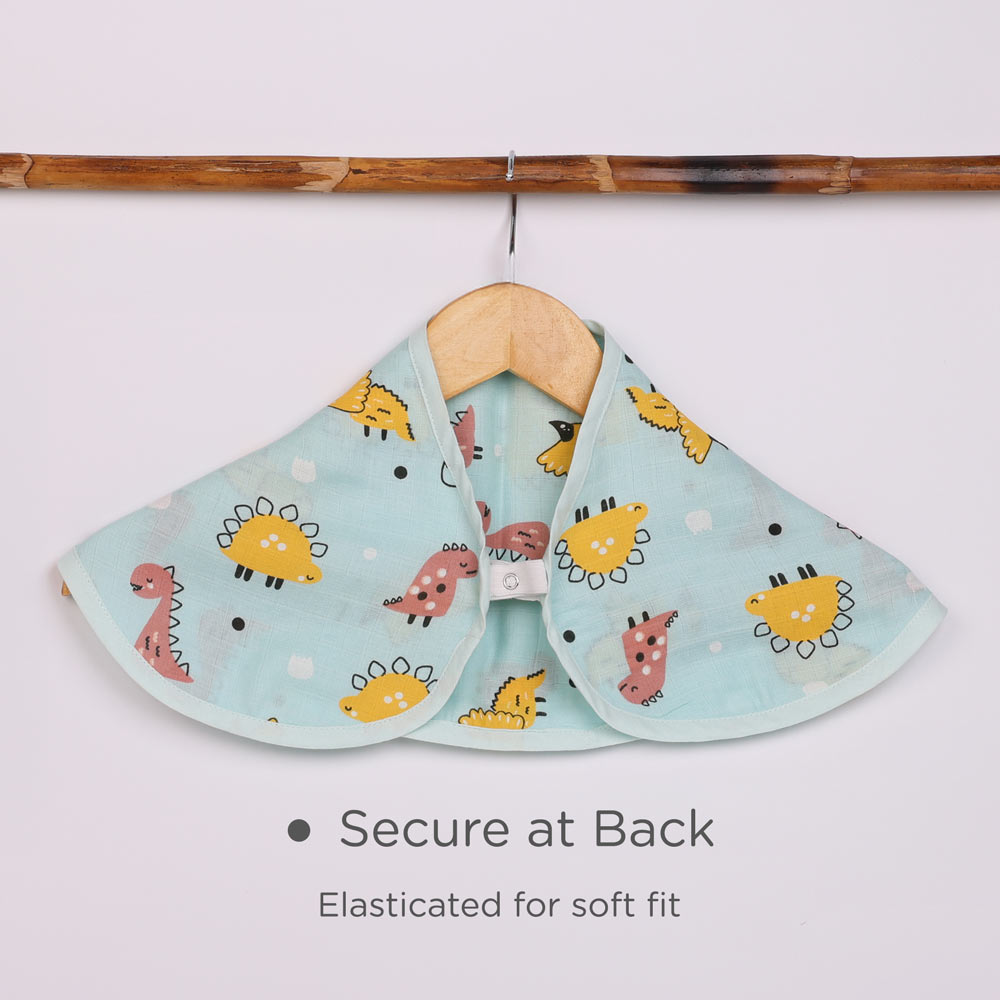 Convertible 100% Muslin Cotton Bib & Burp Cloth - Giant Roar