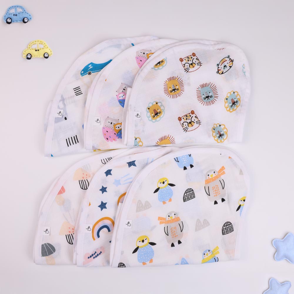 2-in-1 Muslin Burp Cloth & Bib for Babies - Little Dreamers