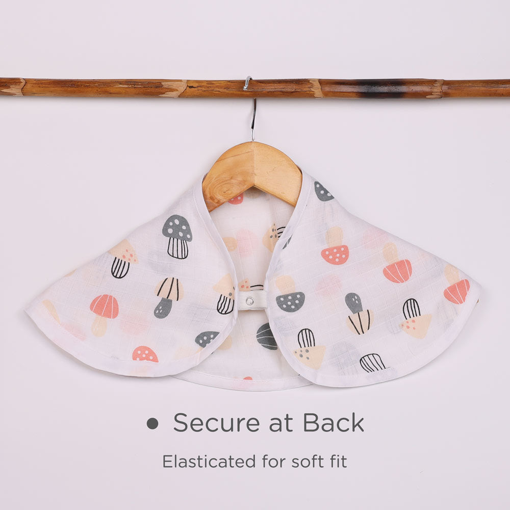 Convertible 100% Muslin Cotton Bib & Burp Cloth - Forest Tales