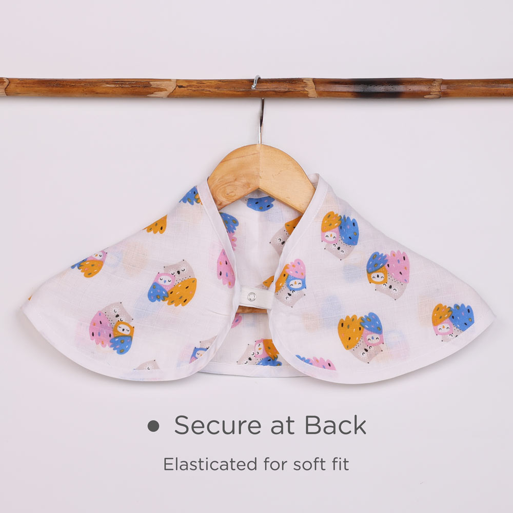 Convertible 100% Muslin Cotton Bib & Burp Cloth - Wise Hugs