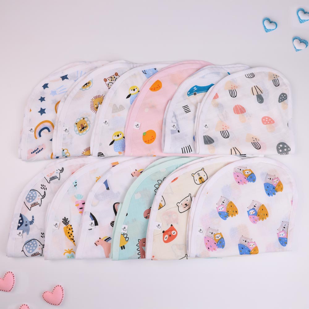 2-in-1 Muslin Burp Cloth & Bib for Babies - Snuggle Stories