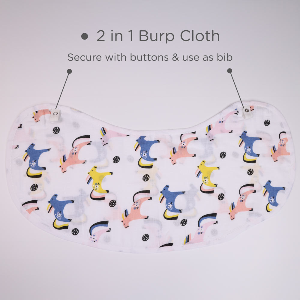 Multipurpose Muslin Cotton Bib for Babies - Fantasy Trails
