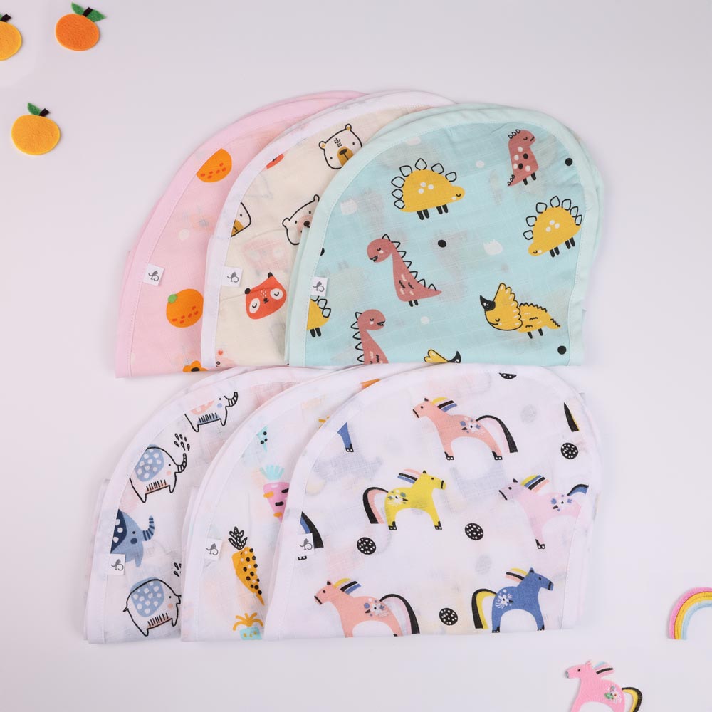 2-in-1 Muslin Burp Cloth & Bib for Babies - Whimsy Wraps