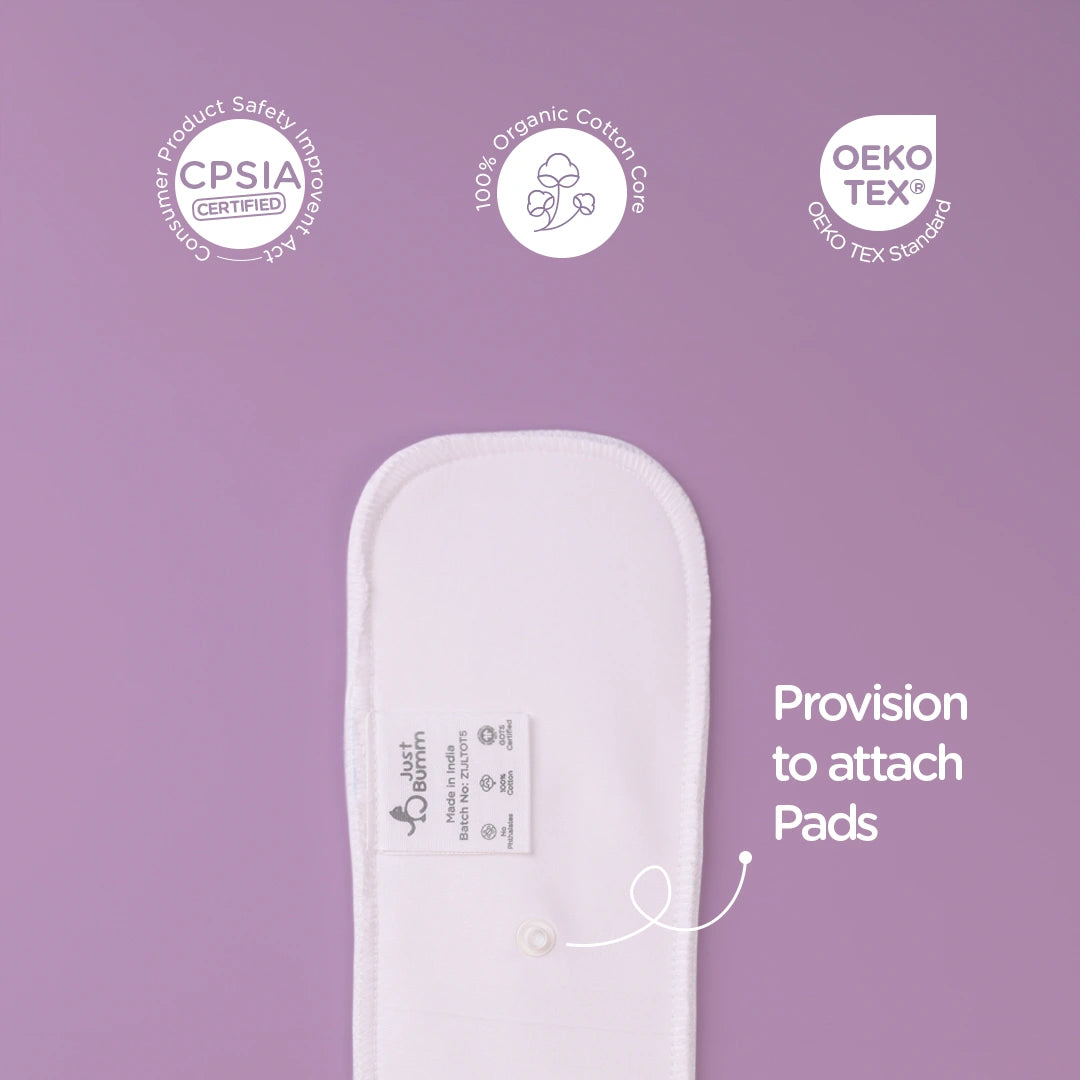 Cloth Diaper Booster Pads - Extra Absorbent Cotton Layer for All Diaper Types - Just Bumm