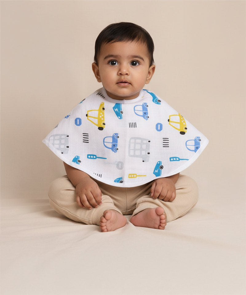 2-in-1 Muslin Burp Cloth & Bib for Babies & Toddlers - Just Bumm