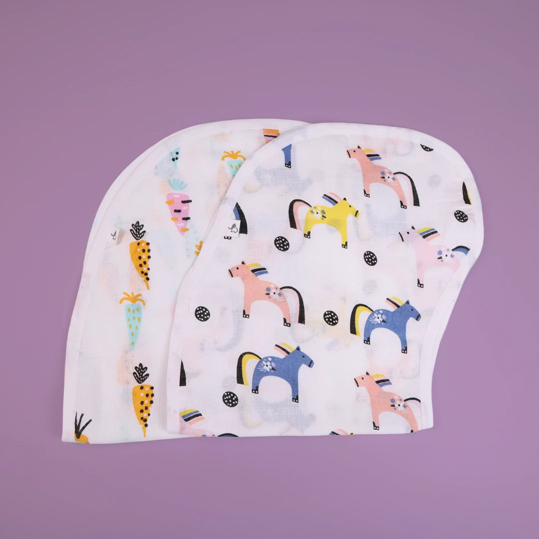 Magical Sprout Muslin Burp Cloth - Large Absorbent Baby Bib - Just Bumm