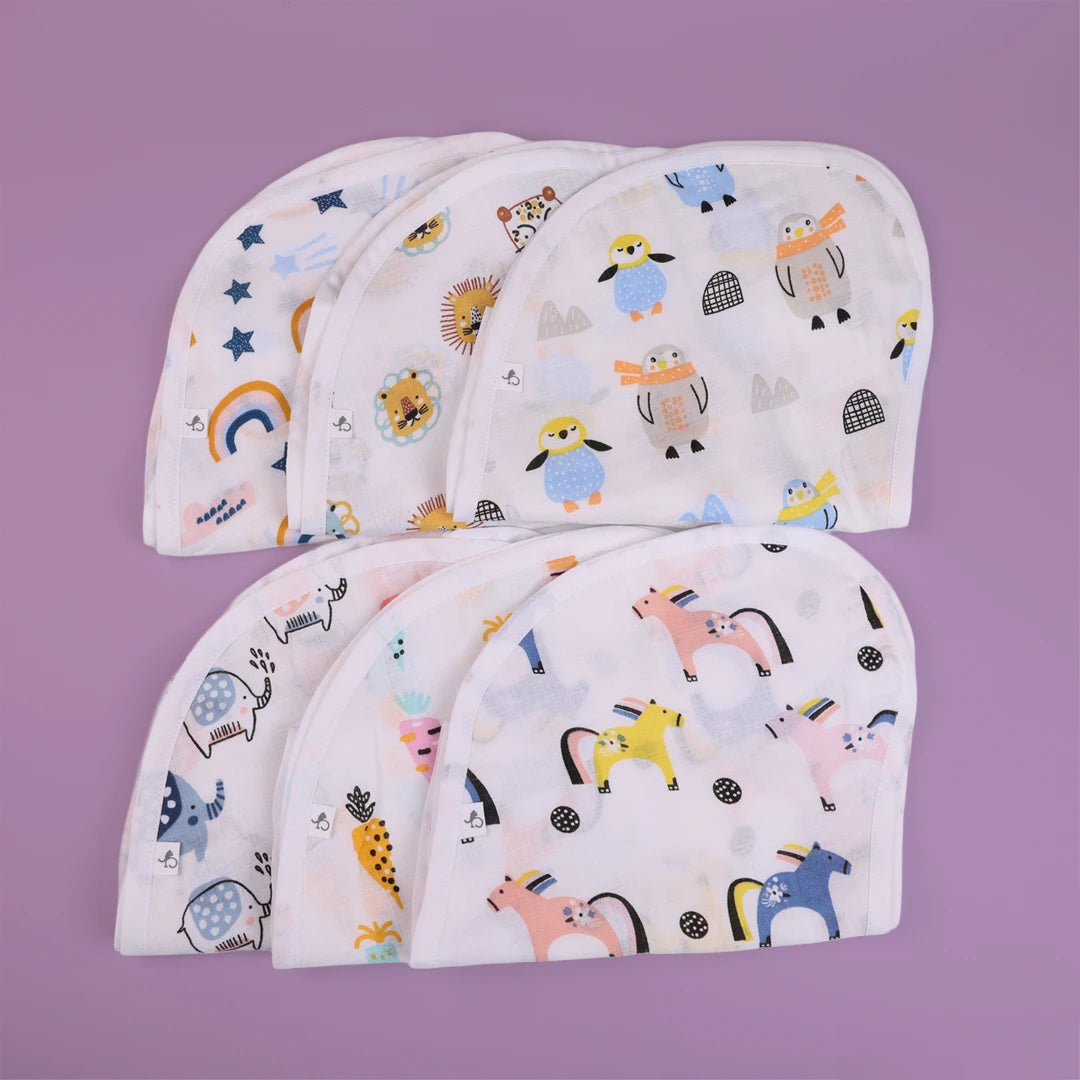 Sweet Slumber Muslin Burp Cloth - Convertible Baby Bib - Just Bumm