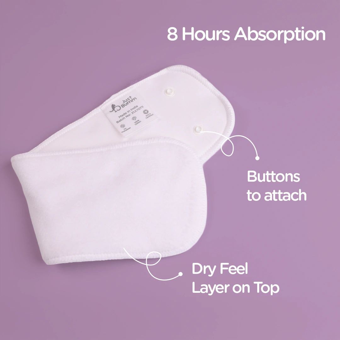 GOTS Certified Organic Cotton Dream Diaper Insert - Chemical-free Absorbent Pad - Just Bumm