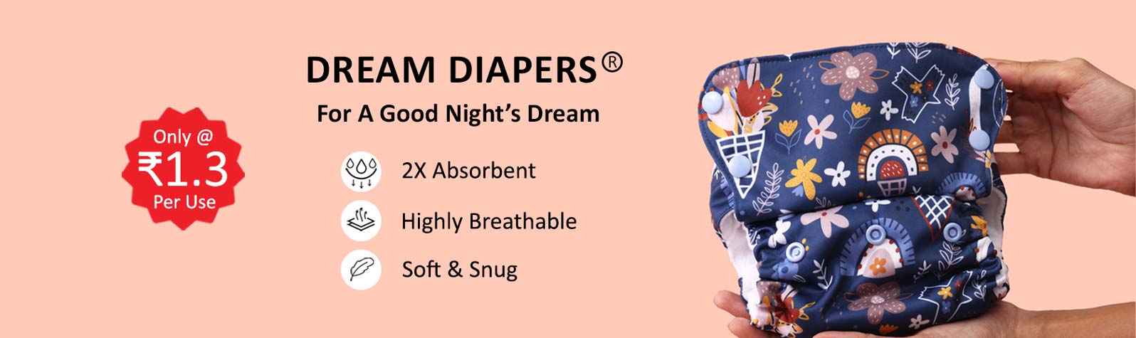 Dream Diapers - All night cloth diaper for babies