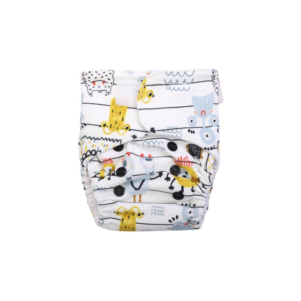 Fluffie Cotton Padded Nappy For Babies - Monstropolis