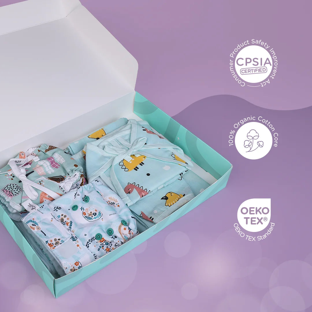 Sustainable Baby Gift Box with CPSIA Certified Organic Cotton Newborn Essentials - Just Bumm