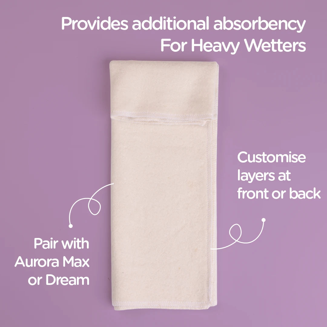 Breathable Hemp Flat Diaper for Overnight Use - Customizable Fold for Toddlers - Just Bumm
