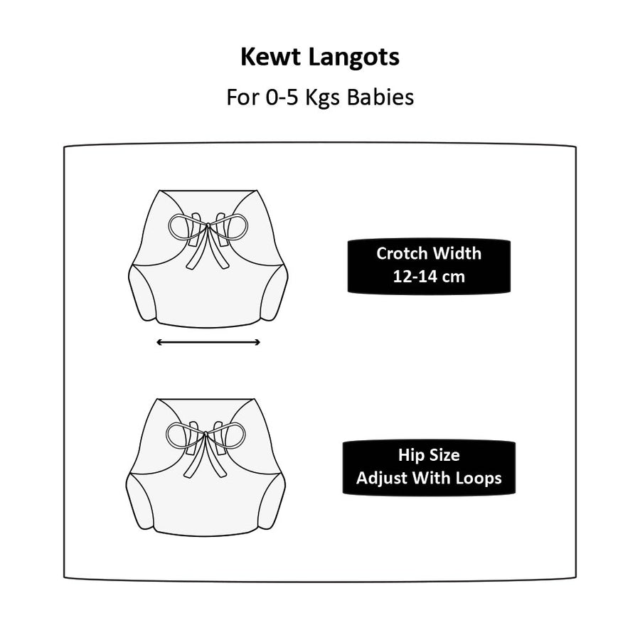 Just Bumm Kewt Langots - Size Chart