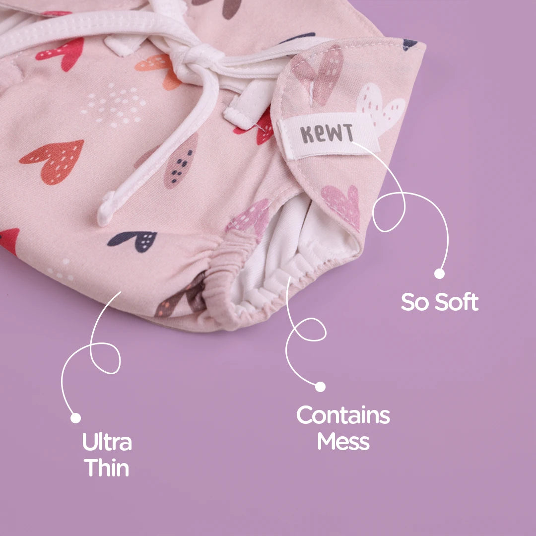 Ultra Thin Padded Langot with Soft Elastics to Contain Mess - Breathable Nappy - Just Bumm