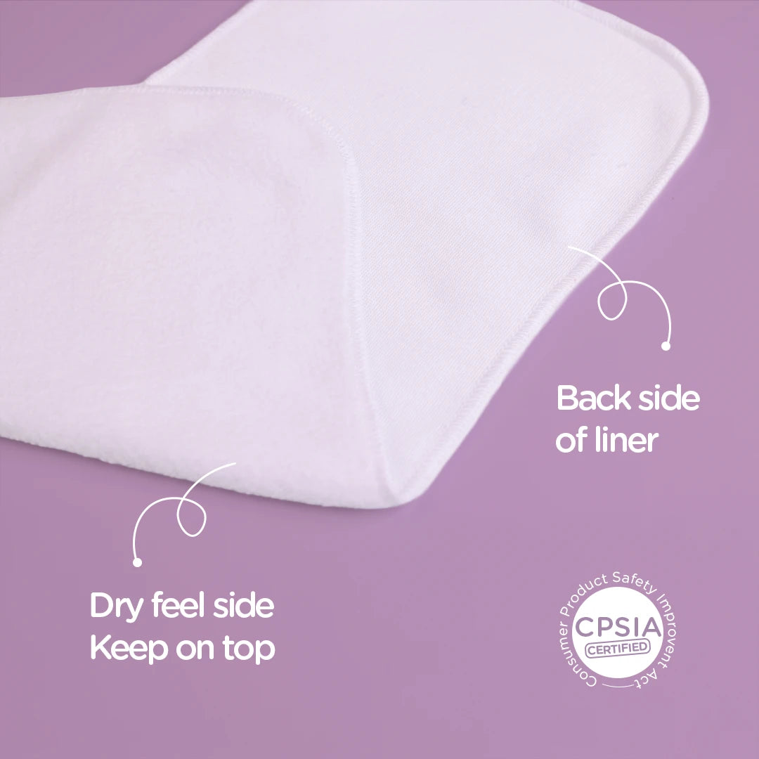 Microfleece Dry Feel Diaper Liner - Ultra Soft Barrier to Prevent Wetness - Just Bumm