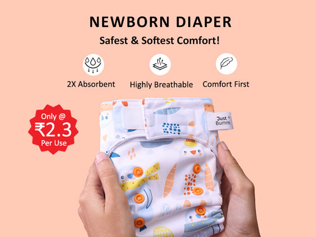 Just Bumm Newborn Cloth Diapers for Babies